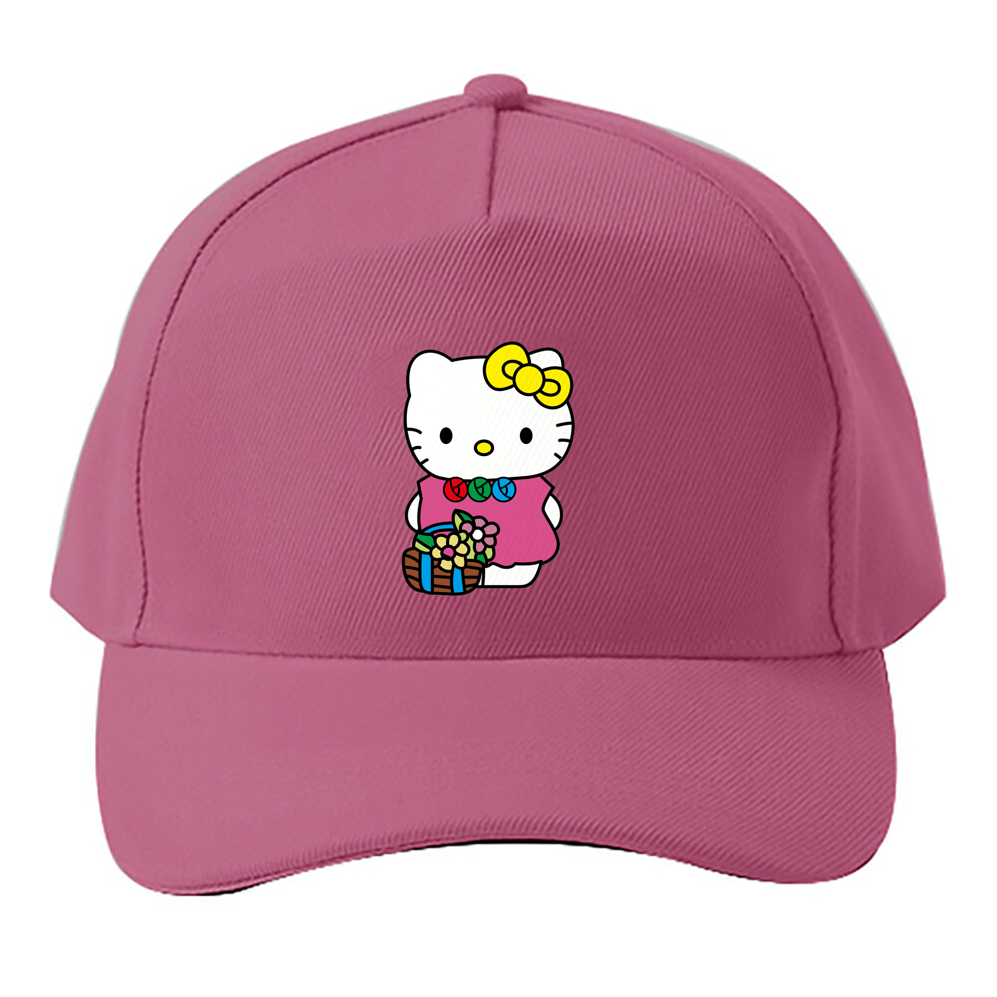 （画像用） Hello Kitty ハローキティ ベースボールキャップ 綿100％ 男女兼用 帽子 スポーツ